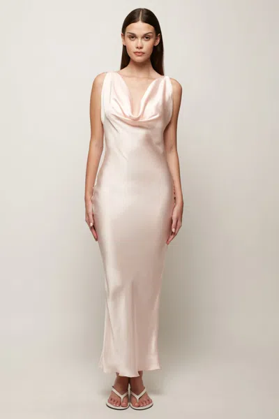 S/w/f Boutique Bias Slip Midi In Pink