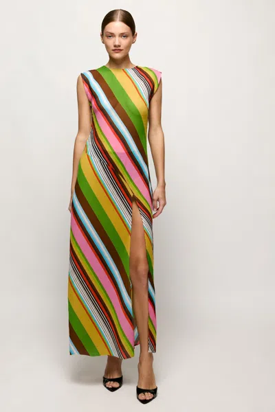 S/w/f Boutique Cap Sleeve Midi In Multi