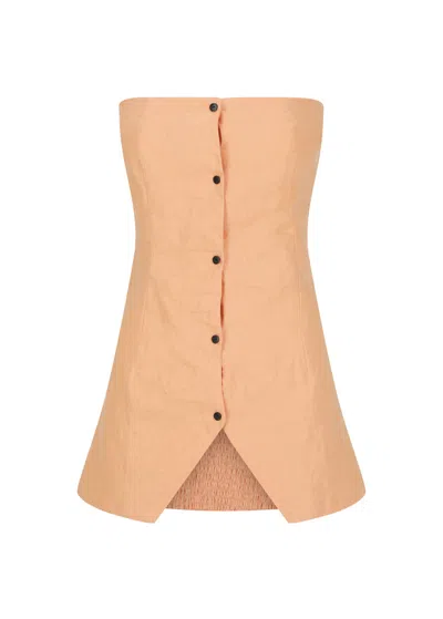 S/w/f Boutique Cold Shoulder Top In Brown