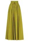 S/w/f Boutique Drawstring Maxi Skirt In Green