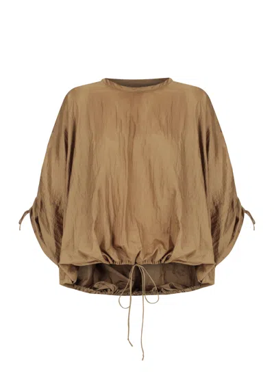 S/w/f Boutique Drawstring Parachute Top In Multi