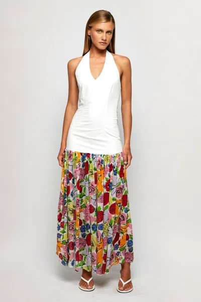 S/w/f Boutique Drop Waist Halter Midi
