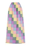 S/w/f Boutique Elasticised High Waist Maxi Skirt In Multi