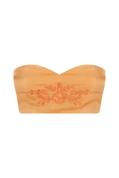 S/w/f Boutique Embroidered Bandeau Crop