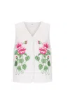 S/w/f Boutique Embroidered Vest In White