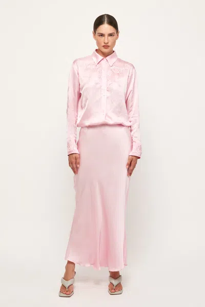 S/w/f Boutique Embroidered Western Midi In Pink