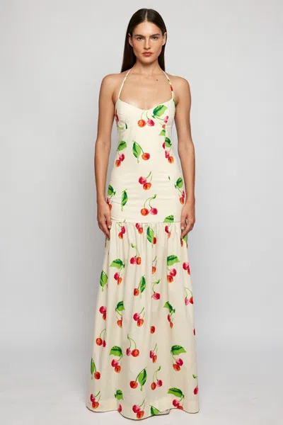 S/w/f Boutique Fine Halter Maxi In White