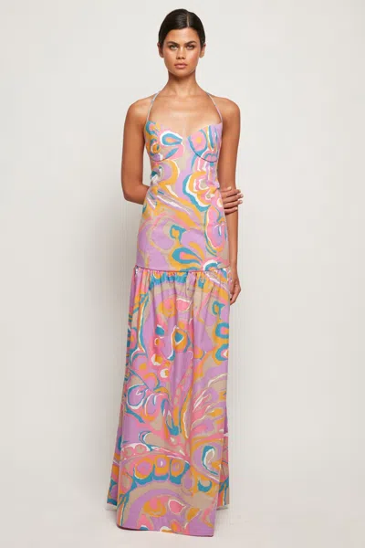 S/w/f Boutique Fine Halter Maxi In Multi