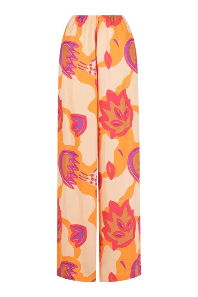 S/w/f Boutique Flat Front Relaxed Pant In Orange