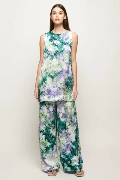 S/w/f Boutique Flat Front Relaxed Pant In Multi