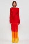 S/w/f Boutique Fluid Drape Maxi In Red