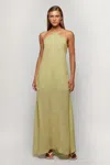 S/w/f Boutique Halterneck Maxi Dress In Green
