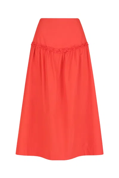 S/w/f Boutique High Waisted Gathered Midi