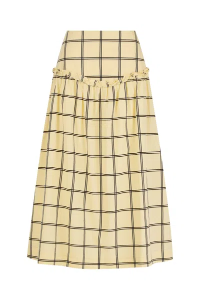 S/w/f Boutique High Waisted Gathered Midi