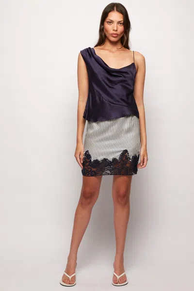 S/w/f Boutique Lace Hem Mini Skirt In Black