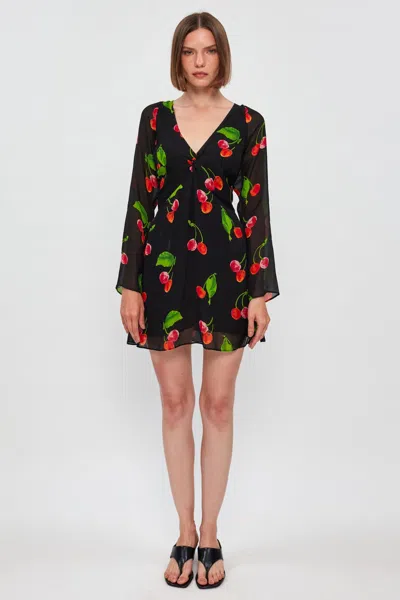 S/w/f Boutique Long Sleeve Twist Front Mini In Multi