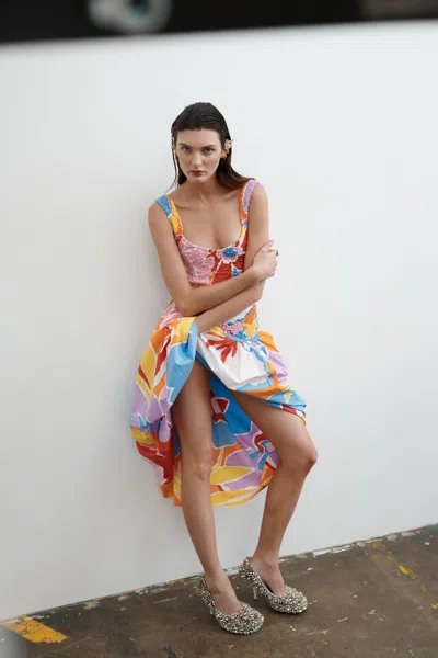 S/w/f Boutique Mottled Maxi In Multi