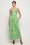 S/w/f Boutique Off Shoulder Bodice Maxi In Multi