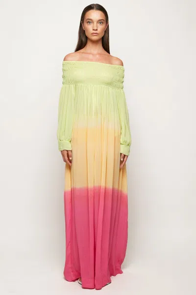 S/w/f Boutique Off Shoulder Maxi In Multi