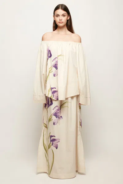 S/w/f Boutique Off Shoulder Top In Neutral