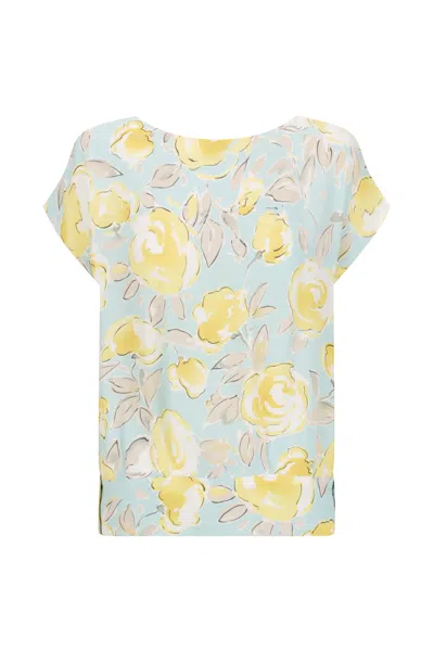 S/w/f Boutique ¾ Open Back Top In Blue