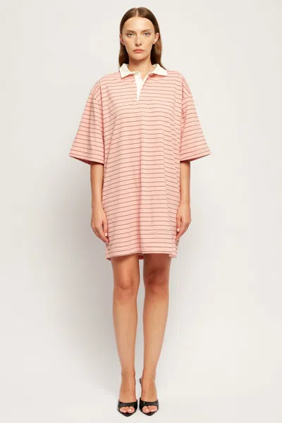 S/w/f Boutique Oversized Rugby Mini In Blush Stripe