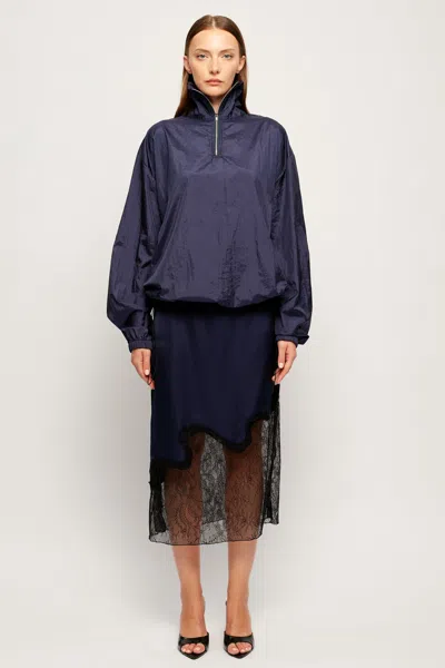 S/w/f Boutique Oversized Windbreaker In Navy