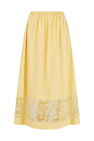 S/w/f Boutique Panelled Lace Midi Skirt