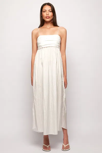 S/w/f Boutique Parachute Ruched Midi In White