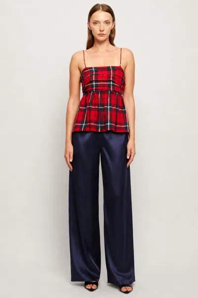 S/w/f Boutique Peplum Cami Top In Heirloom Weave