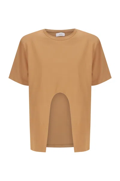 S/w/f Boutique Relaxed Cut Out Tee In Brown