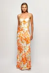 S/w/f Boutique Ruched Bra Slip Maxi In Multi