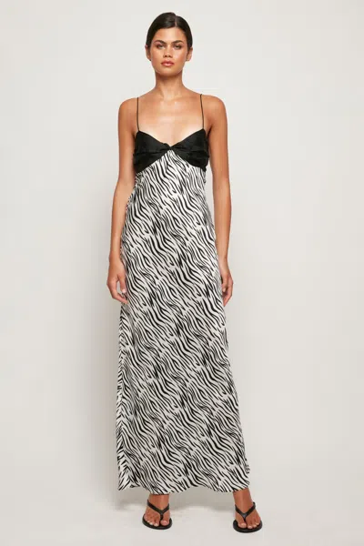 S/w/f Boutique Ruched Bra Slip Midi In Animal Print