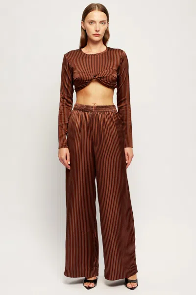 S/w/f Boutique Ruched Front Crop Top In Interluded