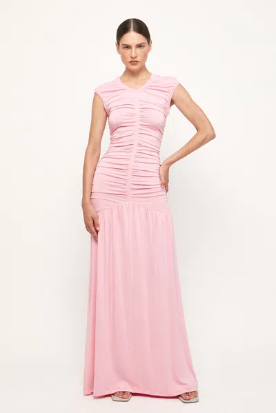 S/w/f Boutique Ruched Maxi In Pink