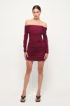 S/w/f Boutique Ruched Mini In Burgundy