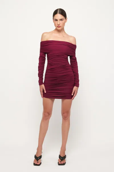 S/w/f Boutique Ruched Mini In Burgundy