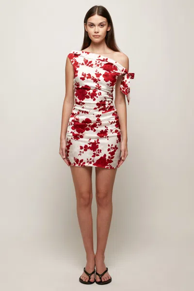 S/w/f Boutique Ruched One Shoulder Mini In White