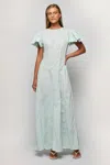 S/w/f Boutique Ruffle Sleeve Maxi In Blue