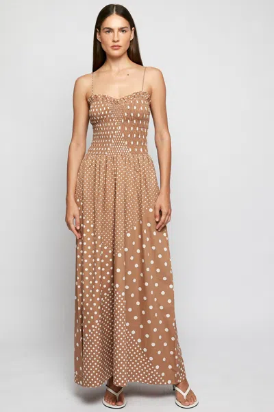 S/w/f Boutique Ruffled Bodice Midi In Nude