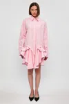 S/w/f Boutique Ruffled Hem Shirt Dress In Pink