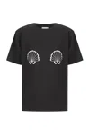 S/w/f Boutique Seashell Statement Tee In Black