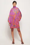 S/w/f Boutique Sheer Balloon Sleeve Mini In Multi