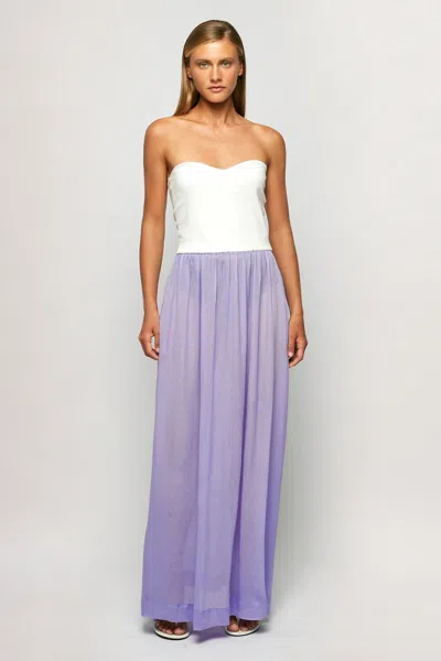 S/w/f Boutique Sheer Contrast Maxi In Purple