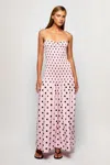 S/w/f Boutique Shirred Drop Hem Maxi In Pink