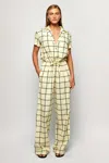S/w/f Boutique Shirt Style Jumpsuit In Yellow
