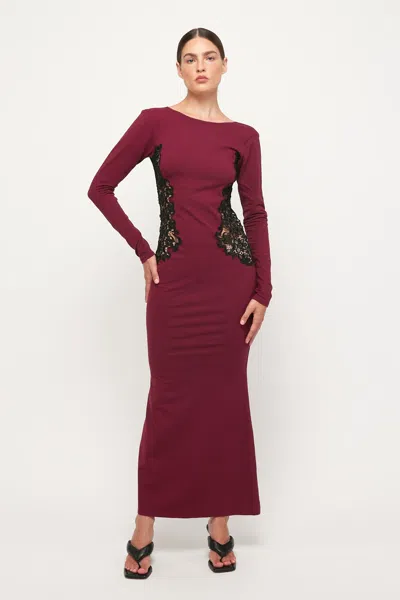 S/w/f Boutique Side Panel Midi In Red