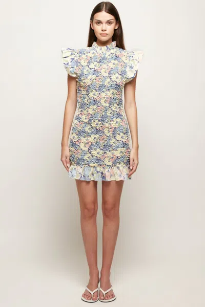 S/w/f Boutique Smocked Ruffle Mini In Multi