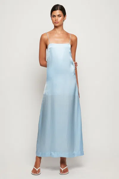 S/w/f Boutique Spaghetti Strap Midi In Blue