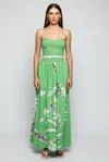 S/w/f Boutique Split Bodice Midi In Green